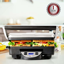 Load image into Gallery viewer, Compact Electric Panini Press with Automatic Timer - Ideal for Small Spaces