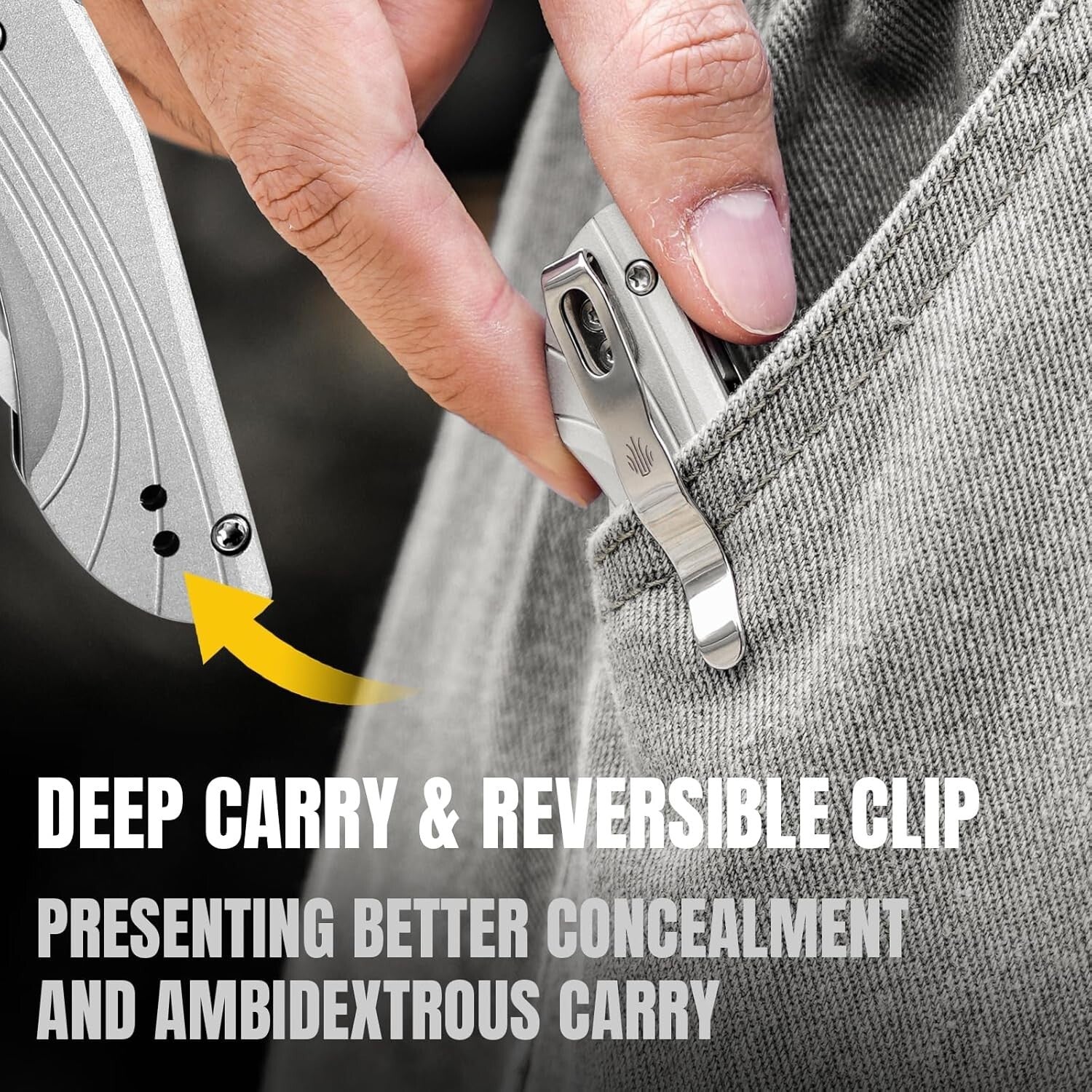 Ambidextrous Mini Mystic Pocket Knife - 3.2-Inch Nitro-V Blade with Clutch Lock