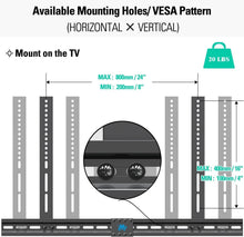 Load image into Gallery viewer, Easy Install Soundbar Holder with Non-Slip Base, Fits Most TVs and Walls