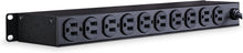 Load image into Gallery viewer, Versatile 1U Rackmount Power Distribution Unit - 10 Outlets, 15A, 15ft Cord