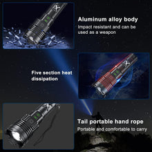 Load image into Gallery viewer, Tactical LED Flashlight 5200 Lumens - Multi-Mode Brightness &amp; Water Resistant