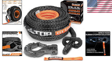 Load image into Gallery viewer, Reinforced 35000lbs Synthetic Winch Rope Kit with Sliding Protection - 76ft Long