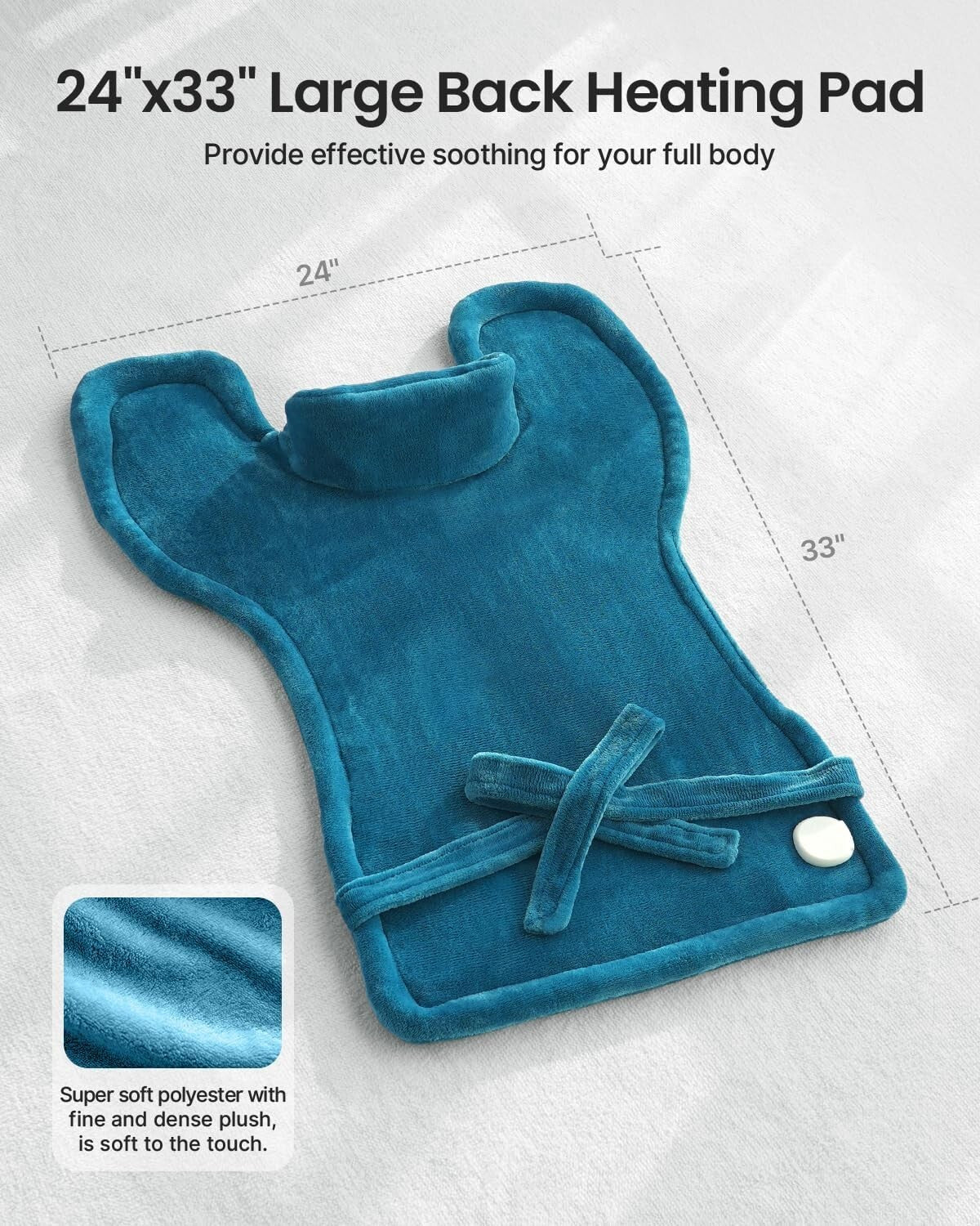 Weighted Electric Heating Pad with 6 Heat Settings - Ideal for Comfort & Relief