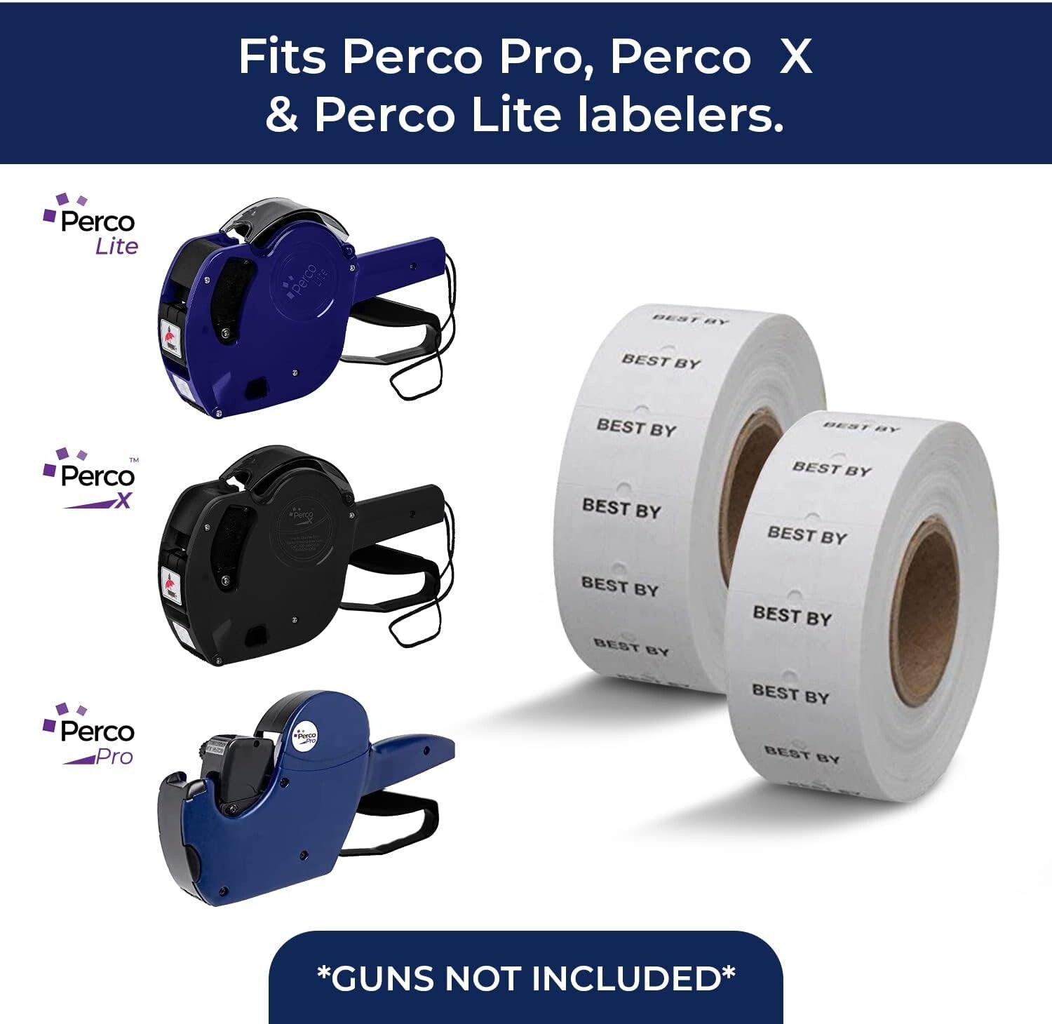 80,000 Durable 'Best By' Labels - 10 Sleeves for Date Guns & Inventory Control