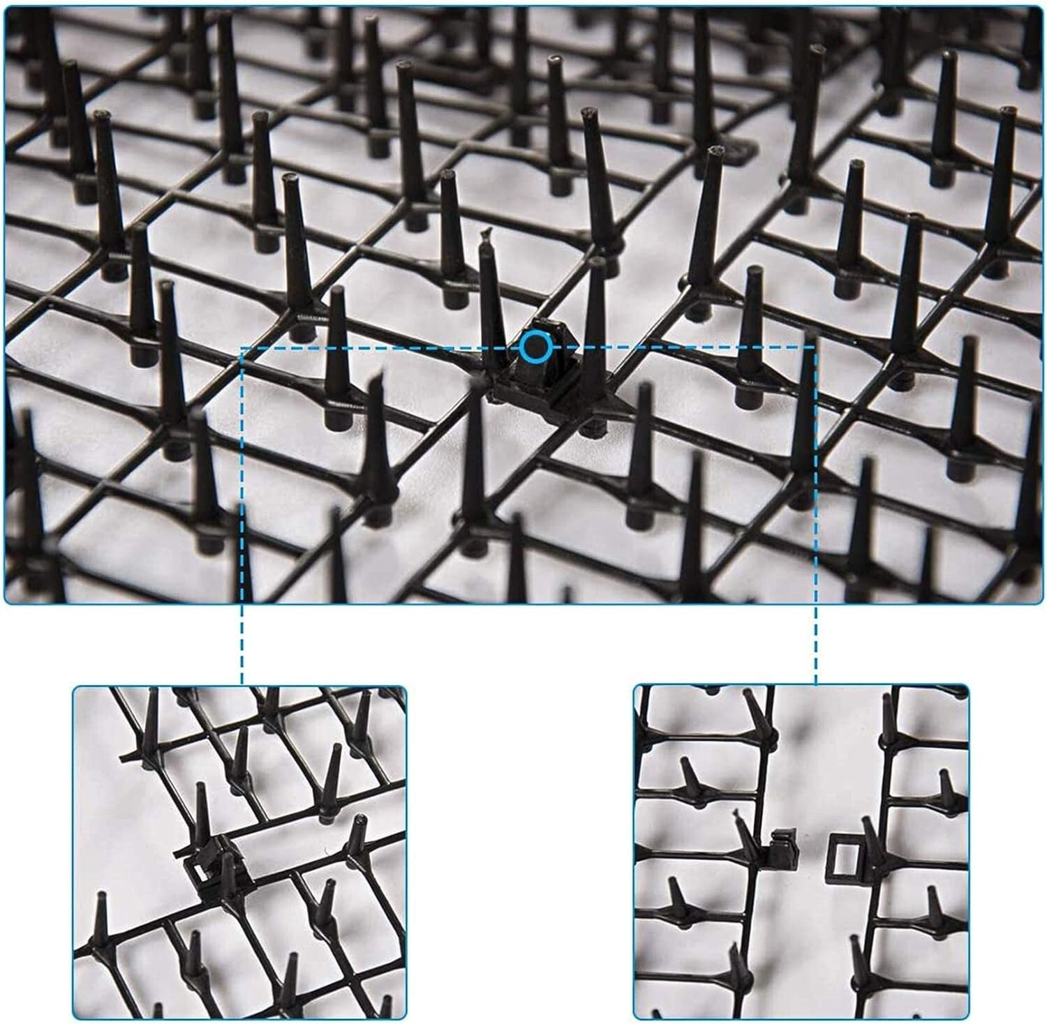 2-Piece 6.5ft Humane Cat Mat - Effective Spike Deterrent for Gardens & Surfaces