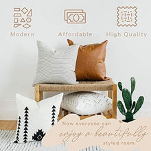 Load image into Gallery viewer, Set of 4 Modern 18" x 18" Decorative Faux Leather Pillow Covers - Amaro Design