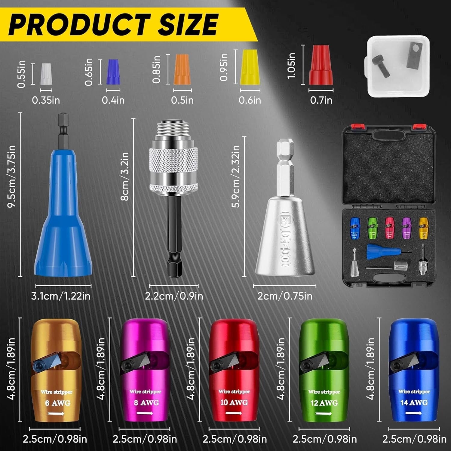 Efficient Wire Stripping Tool and Connector Set for Electricians - 2024 Edition
