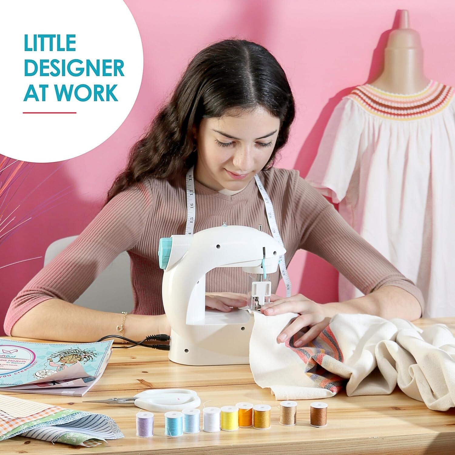 All-in-One Portable Sewing Machine for Beginners – Includes Patterns & Tools