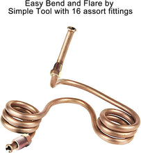 Load image into Gallery viewer, 25ft Copper-Nickel Brake Line Set – 1/4 &amp; 3/16 Tubing with 32 Fittings included