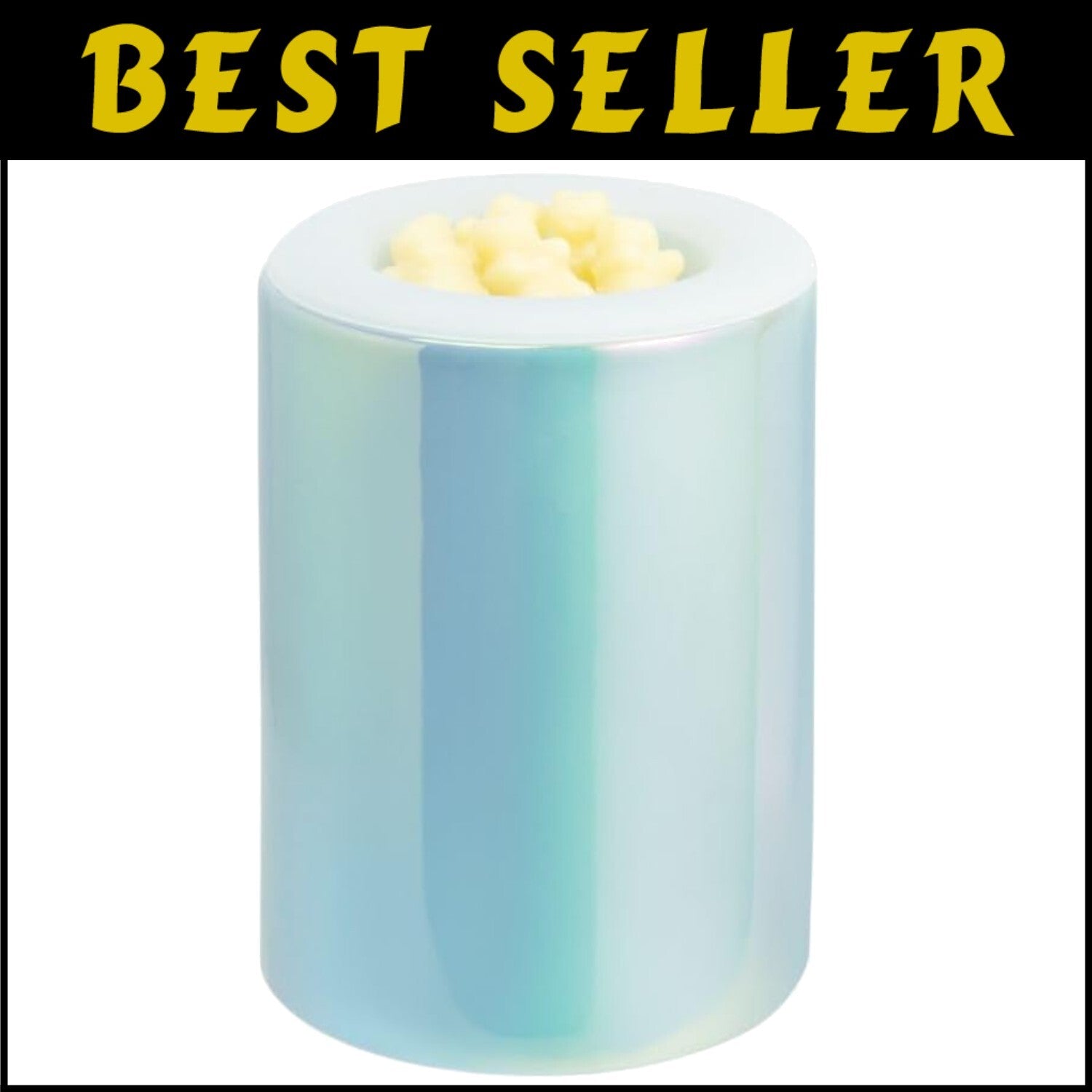 Elegant Blue Electric Wax Melter - Timer, LED Light & Easy Wax Removal Dish