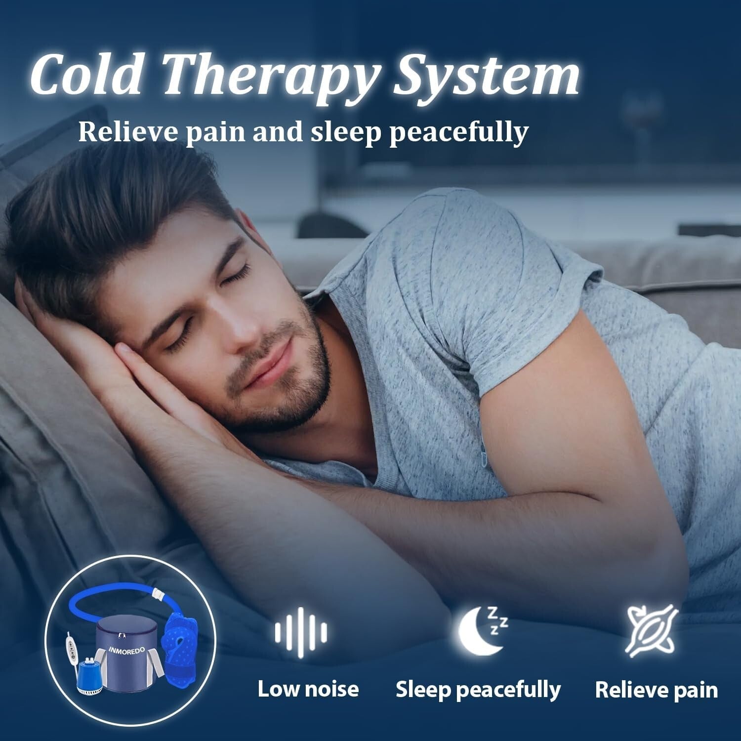 Ergonomic Cold Therapy System with 7 Programs for Knee Pain Relief and Swelling