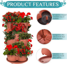 Load image into Gallery viewer, Space-Saving 5-Tier Terracotta Planter - Perfect for Vegetables and Succulents