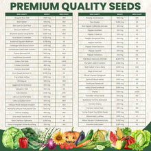 Load image into Gallery viewer, GMO-Free 55 Vegetable and Herb Seed Collection for Sustainable Gardening