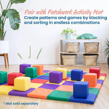 Load image into Gallery viewer, SoftZone Patchwork 12 Foam Building Blocks for Young Learners - Non-Toxic Design