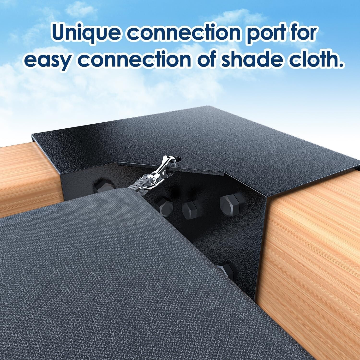 4pcs Right Angle Pergola Brackets for Flat Roofs - Durable Carbon Steel Design