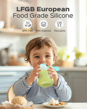 Load image into Gallery viewer, Mess-Free Baby Feeding with Reusable Silicone Food Pouches, Dishwasher Safe, 5oz