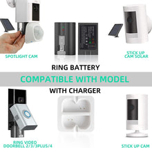 Load image into Gallery viewer, Complete 2-Pack 6040mAh Battery Solution with Charger for Ring-Doorbell &amp; Cam