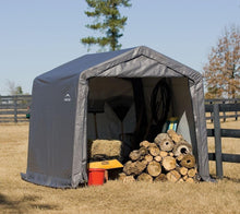 Load image into Gallery viewer, Waterproof 10x10 Outdoor Steel Shed with Double Zippered Doors &amp; Auger Anchors