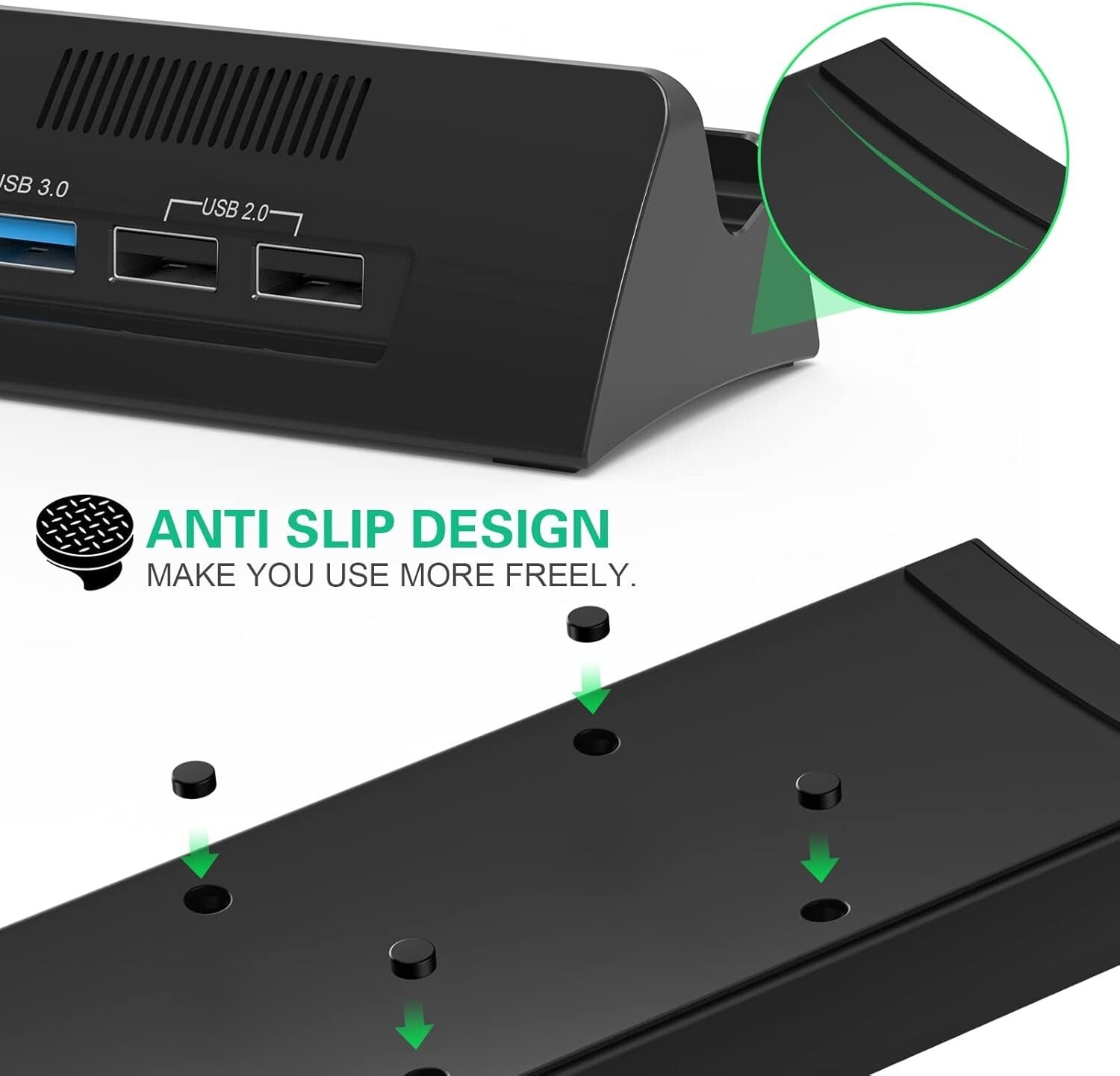 Replacement Nintendo Switch Dock - 4K Output, Lightweight with USB-C Charger