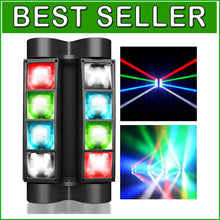 Load image into Gallery viewer, Sound Activated 8x3W RGBW Moving Head Light - Ideal for Parties, Weddings, Clubs