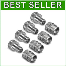 Load image into Gallery viewer, 304 Stainless Steel Quick Connect Garden Hose Fittings Set - One Hand Operation
