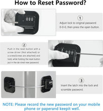 Load image into Gallery viewer, Heavy-Duty Combination Refrigerator Lock - No Keys Needed, Easy Install (4 Pack)