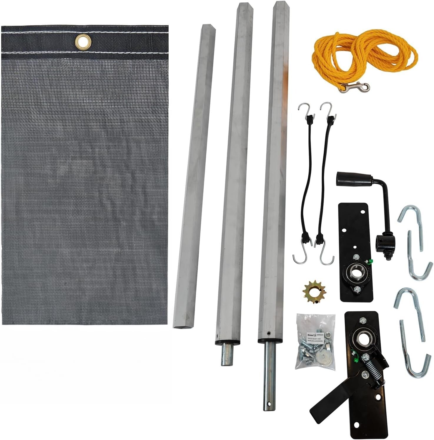 Tough 5 FT x 12 FT Aluminum Mesh Tarp for Secure Dump Trailer Load Coverage