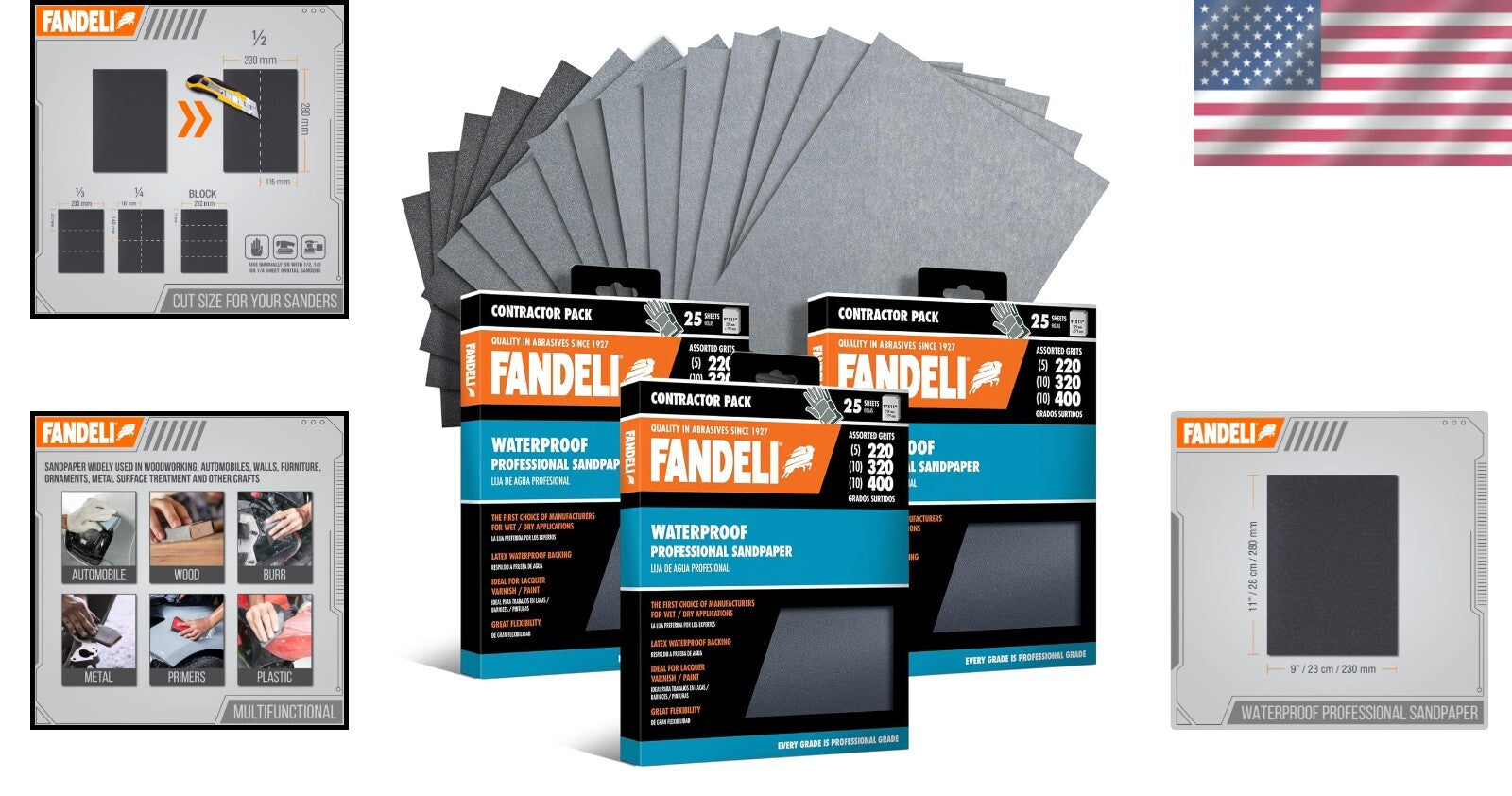 75 Sheets of Premium Waterproof Sand Paper - 220, 320, 400 Grit for All Projects