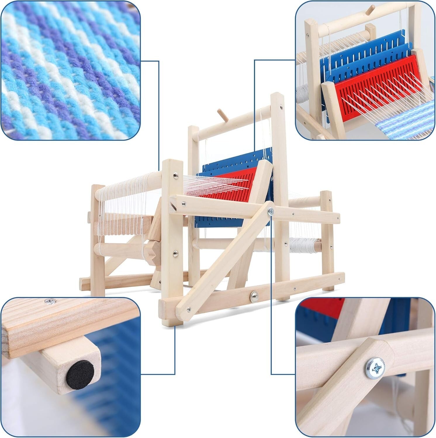 Foldable Craft Weaving Loom - Hand-Knitting Toy for Skill Development in Kids