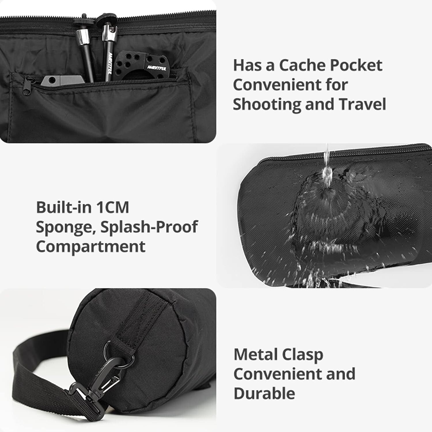 Heavy-Duty Nylon Tripod Bag with Quick-Release Buckle for Secure Carrying
