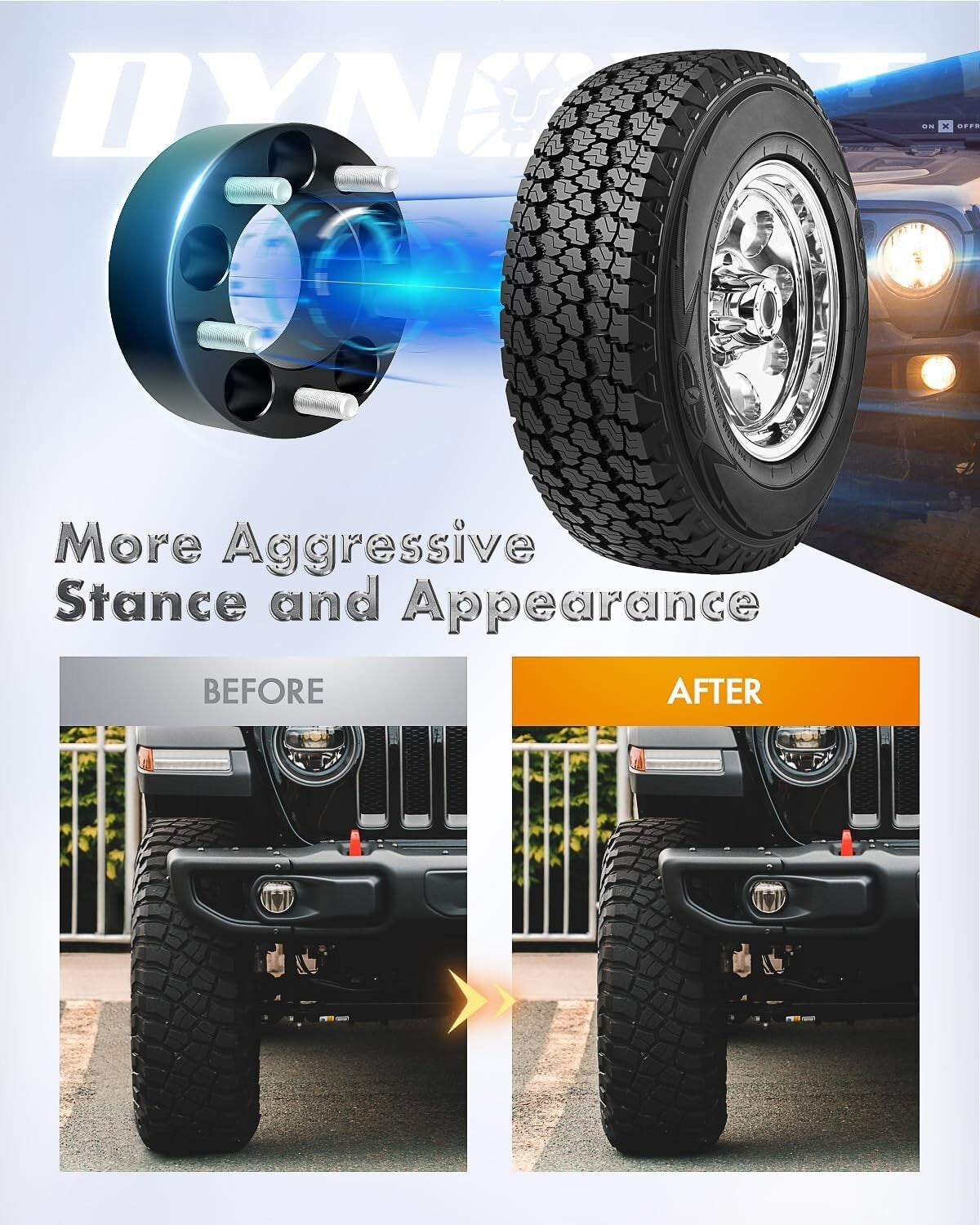 2" Aluminum Wheel Spacers - Fit for Cherokee & Mustang - Improve Stability