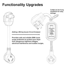 Load image into Gallery viewer, Heavy-Duty 4 to 3 Prong Dryer Adapter - Durable PVC and Copper Construction