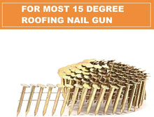 Load image into Gallery viewer, 15° Round Head Coil Roofing Nails (3600 Count) for Durable Construction Projects
