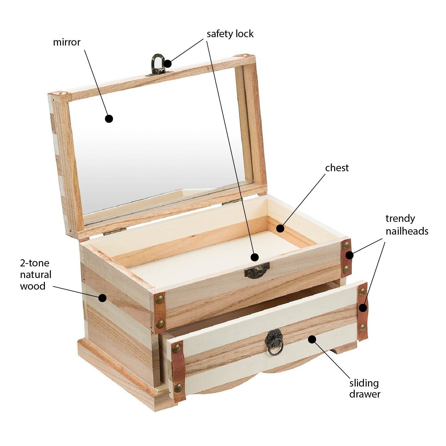 Elegant Wooden Jewelry Box with Vanilla Bath Products – Ideal for All Occasions