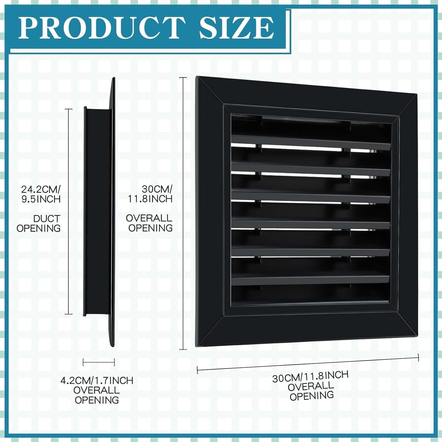 Versatile 12" x 12" Gable Vents with Aluminum Alloy Build - Ideal for Attics