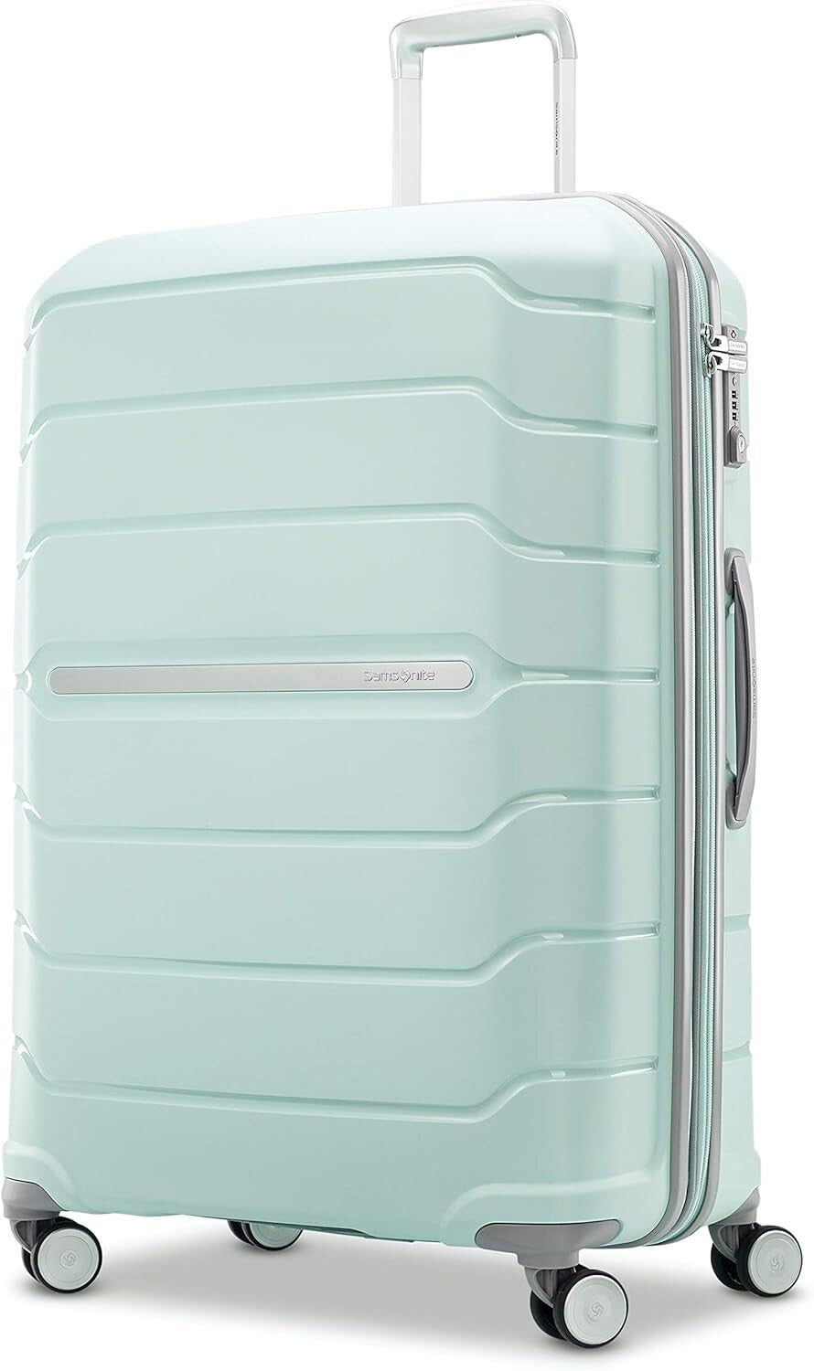 Lightweight Mint Green Luggage - 28-Inch Hardside with TSA Lock & Spinner Wheels
