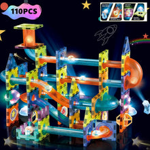 Load image into Gallery viewer, Fun 110 PCS Magnetic Marble Run Set - STEM Building Blocks for 3–10 Year Olds