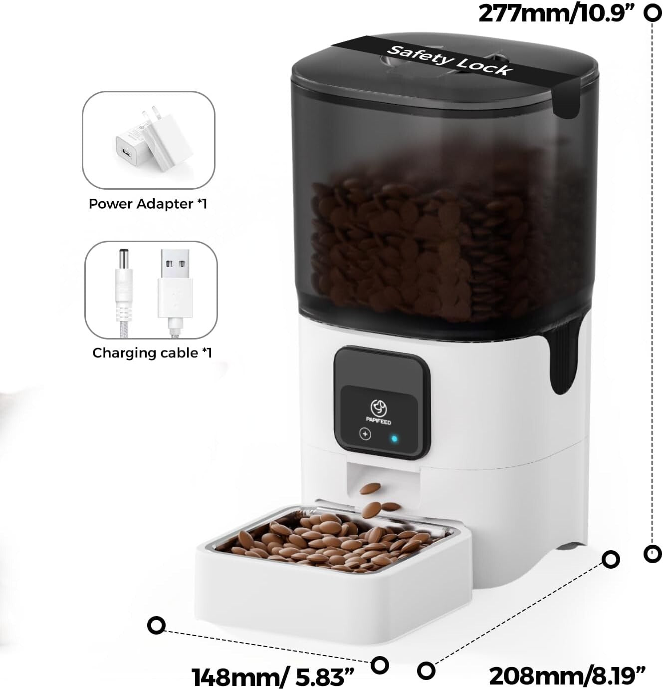 Smart WiFi Cat Feeder - Automatic 6L Portion Control & Alexa Compatible