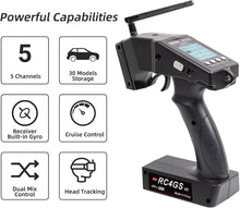 Load image into Gallery viewer, 5-Channel 2.4GHz RC Transmitter with Gyro RX: 30 Models Storage &amp; Telemetry