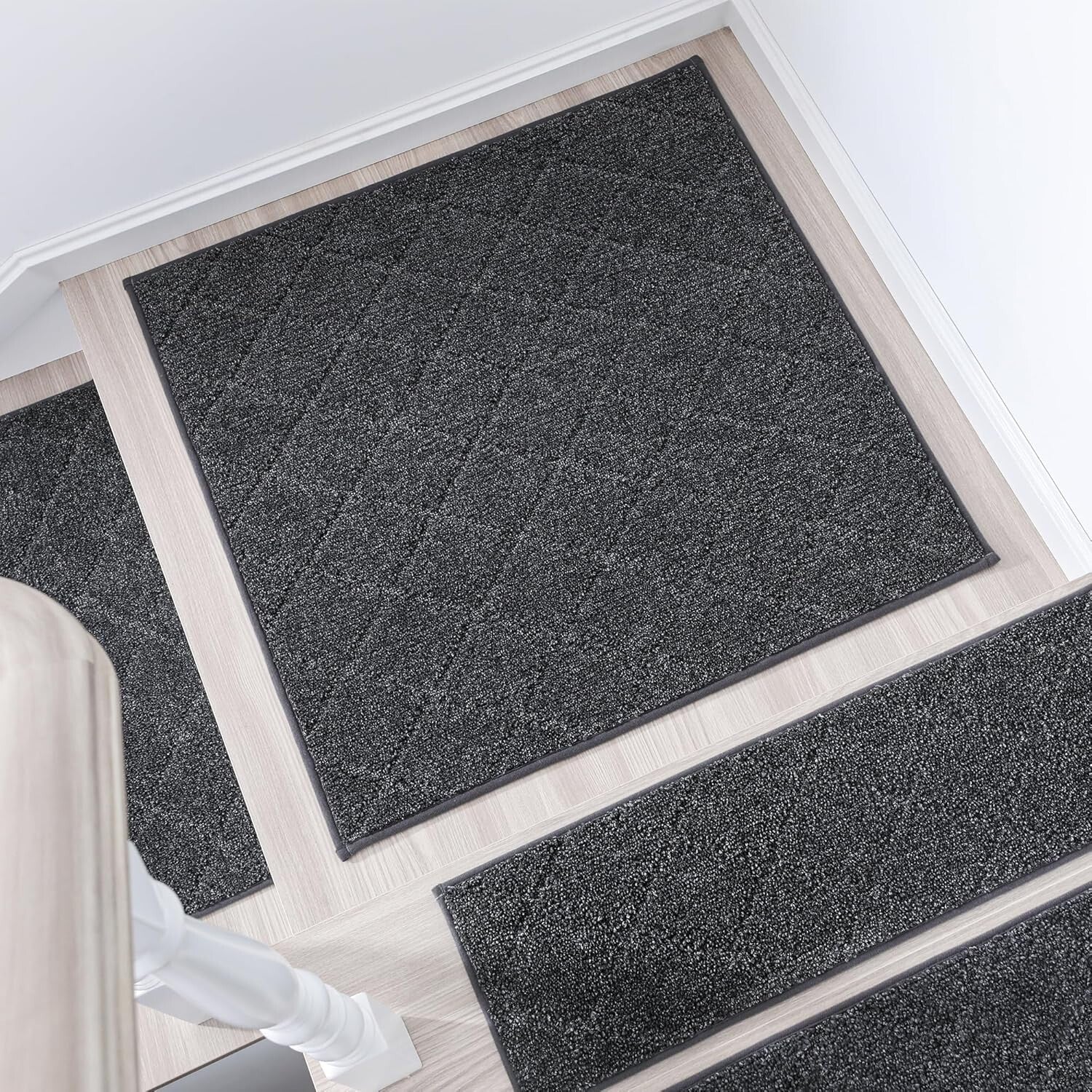 Edging Stair Runners - 30x30 Non-Slip, Water-Resistant for Safe Indoor Steps