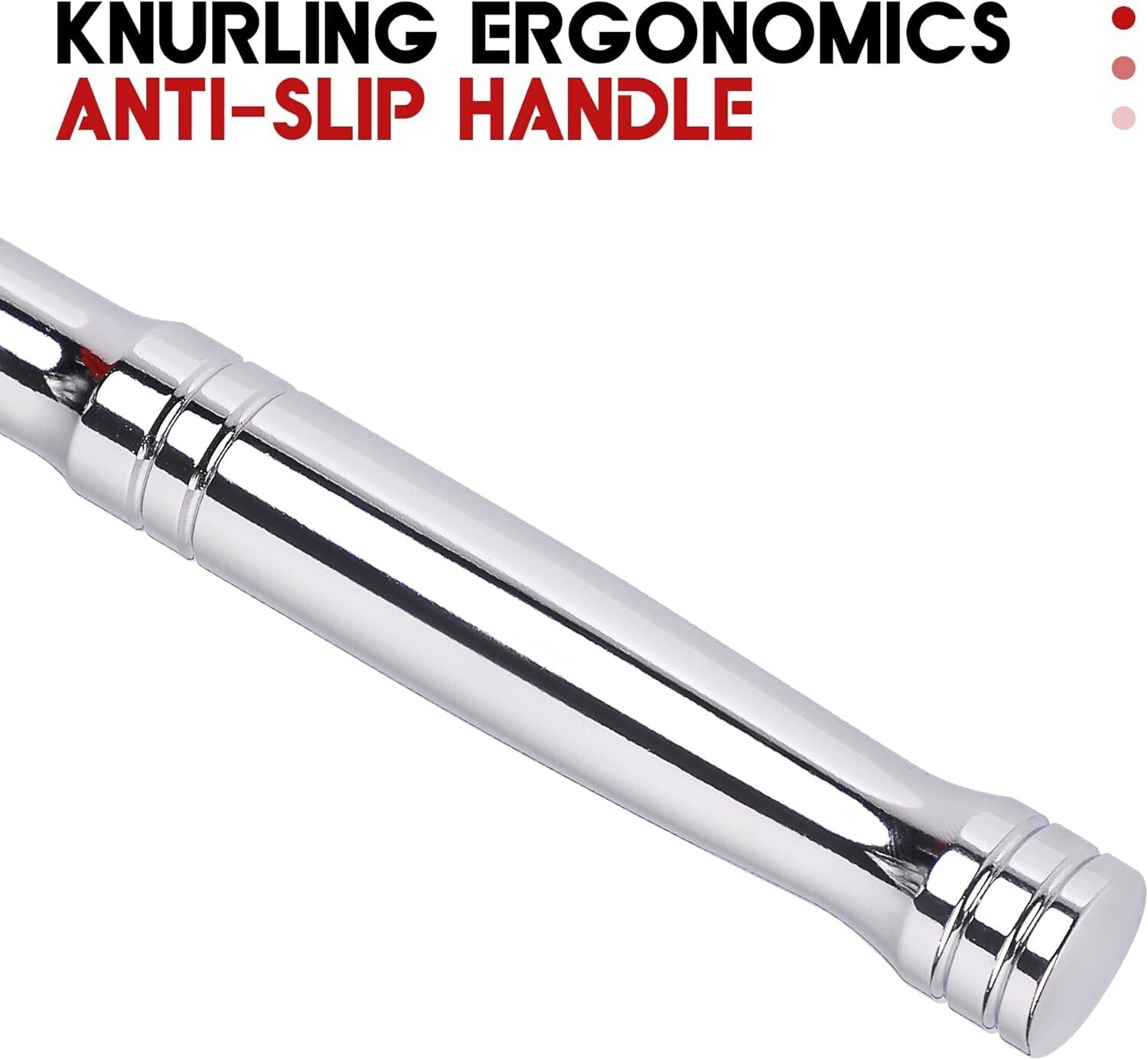 Ergonomic 1/2-Inch Drive Socket Wrench - Quick-Release 72-Tooth Cr-Mo Head