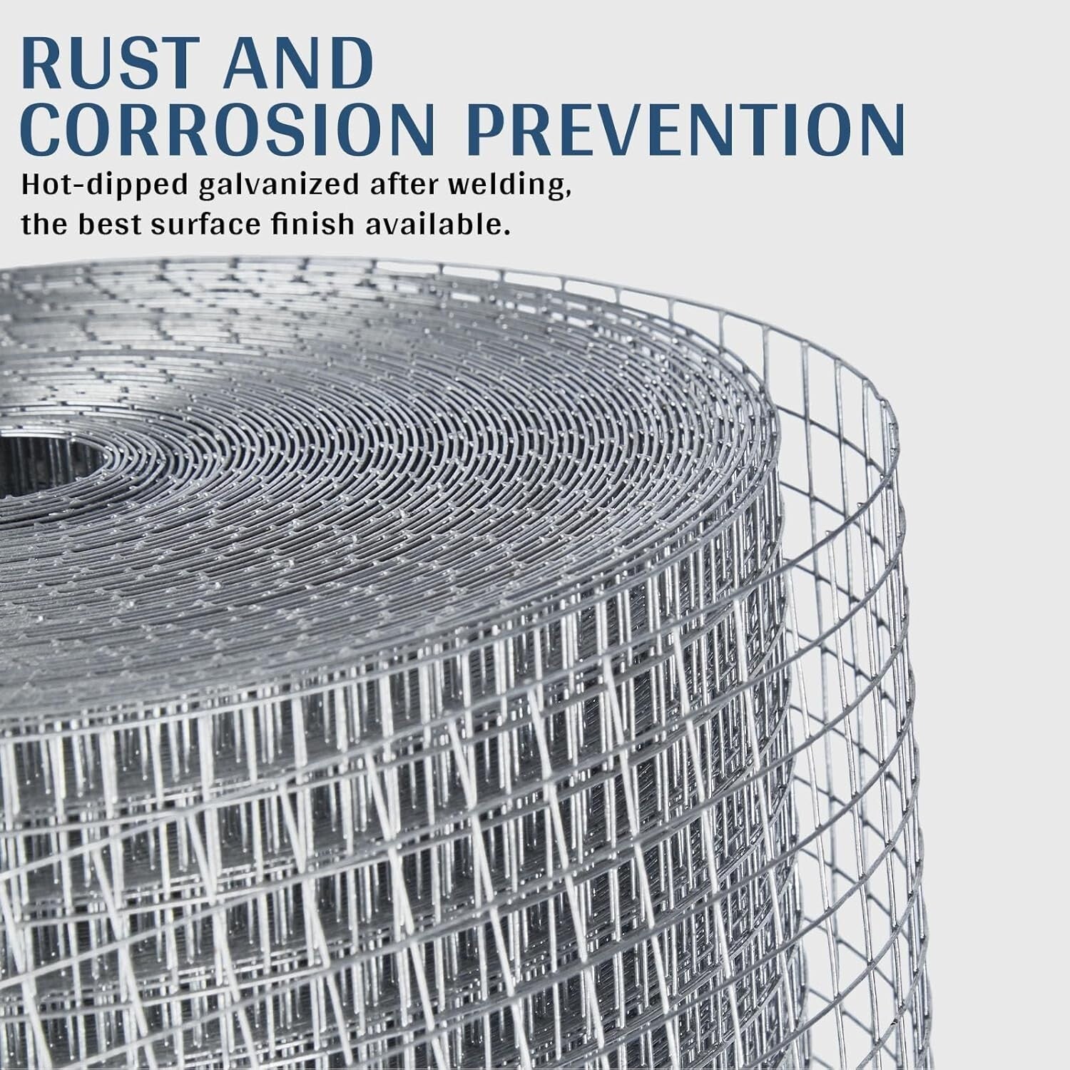 Rustproof 36'' x 100' Galvanized Mesh Wire Fencing for Gardens and Chicken Coops