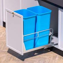 Load image into Gallery viewer, Heavy-Duty Dual Pull-Out Trash Can Kit with Soft-Close for Kitchen Organization