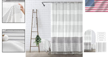 Load image into Gallery viewer, Water-Repellent Extra Long Boho Shower Curtain 72"x96" for Timeless Style