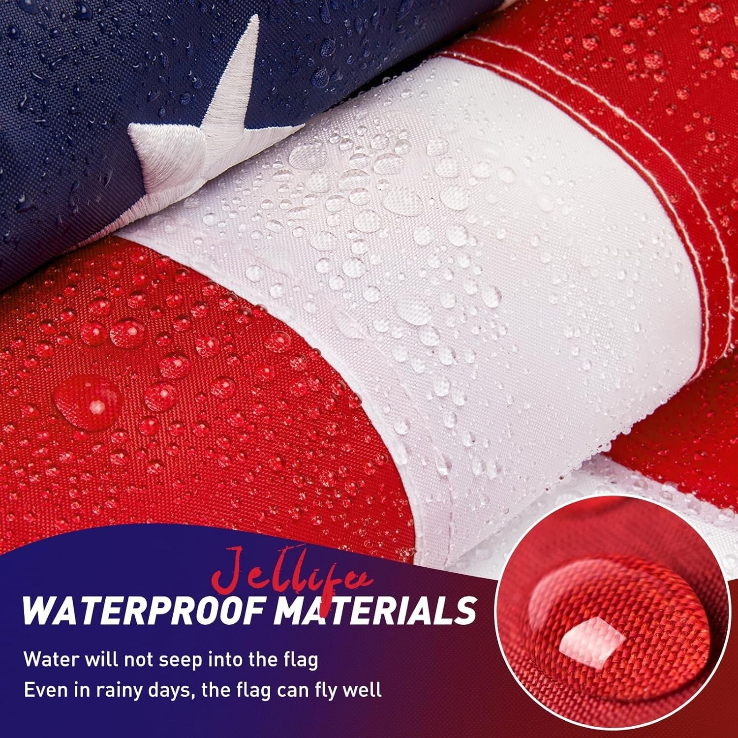 Patriotic 10x15 Outdoor American Flag with Embroidered Stars & Brass Grommets