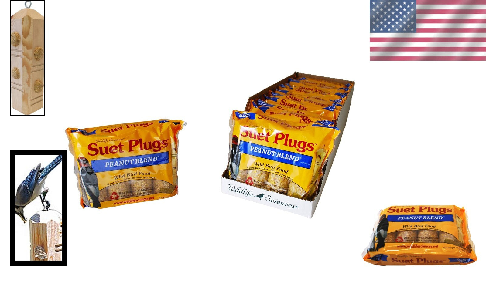 Wildlife Sciences 48 Pack Suet Plugs - Perfect for Attracting Small Birds