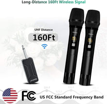 Load image into Gallery viewer, Professional Wireless Microphone System - Dual Handheld Mic for Karaoke &amp; Events