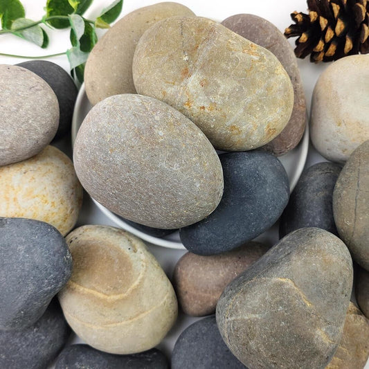 Hand-Picked 3-4" River Pebbles for Fish Tanks and Elegant Landscaping Solutions