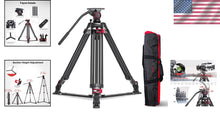 Load image into Gallery viewer, Ultra-Smooth Heavy Duty Tripod Stand for Cameras and Telescopes, 33lbs Capacity