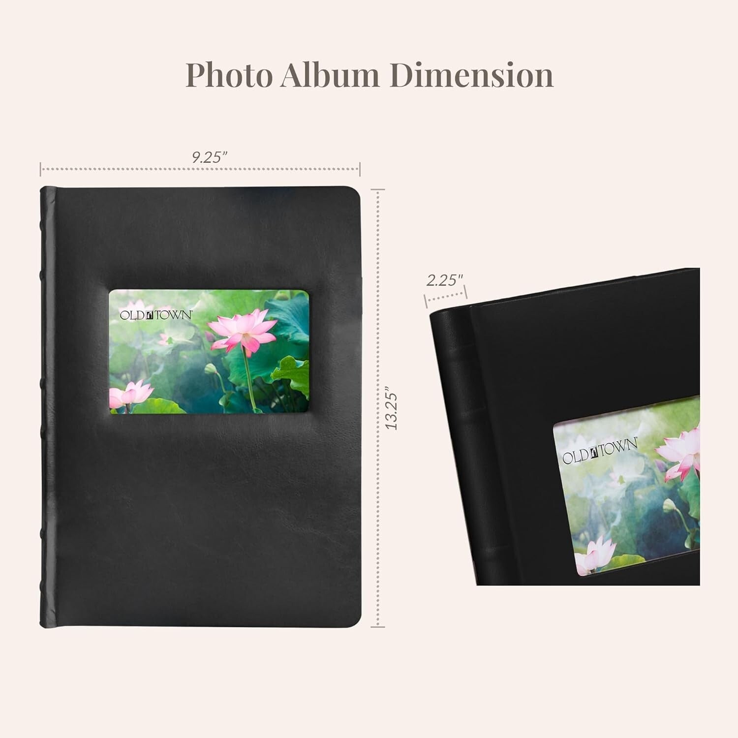 Classic Bonded Leather Photo Albums - 2-Pack, 9.5x13 Inches for 300 Photos